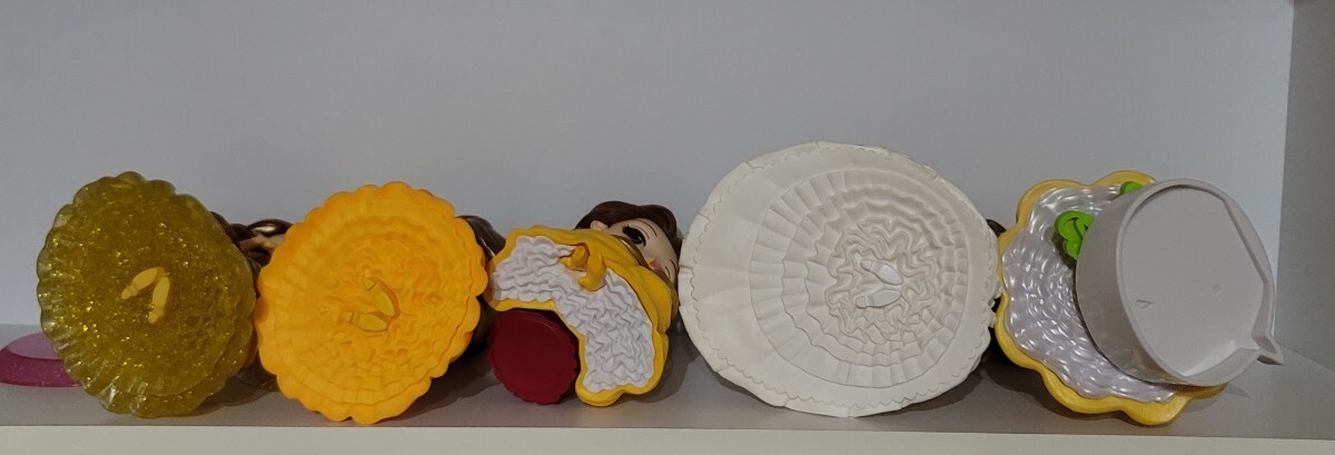 Disney Qposket ディズニー ディズニープリンセス 美女と野獣 ベル フィギュア プライズ 5点セット まとめて_画像6