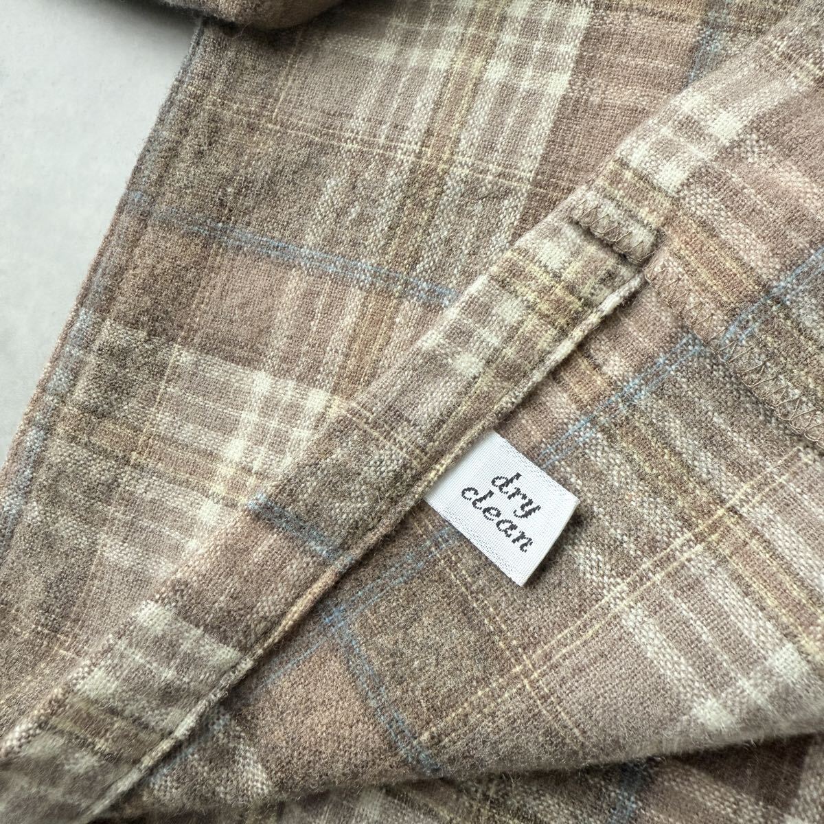 70s PENDLETON ペンドルトン ボードシャツ Mサイズ ウール 長袖 ビンテージ チェック USA製 オープンカラーシャツ オンブレ _画像5