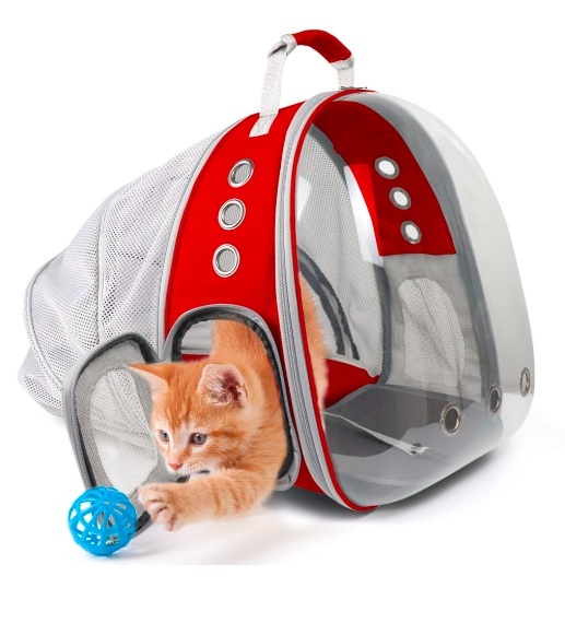 [ новый товар ] Carry домашнее животное сумка прозрачный домашнее животное Carry кошка рюкзак ( чёрный цвет )