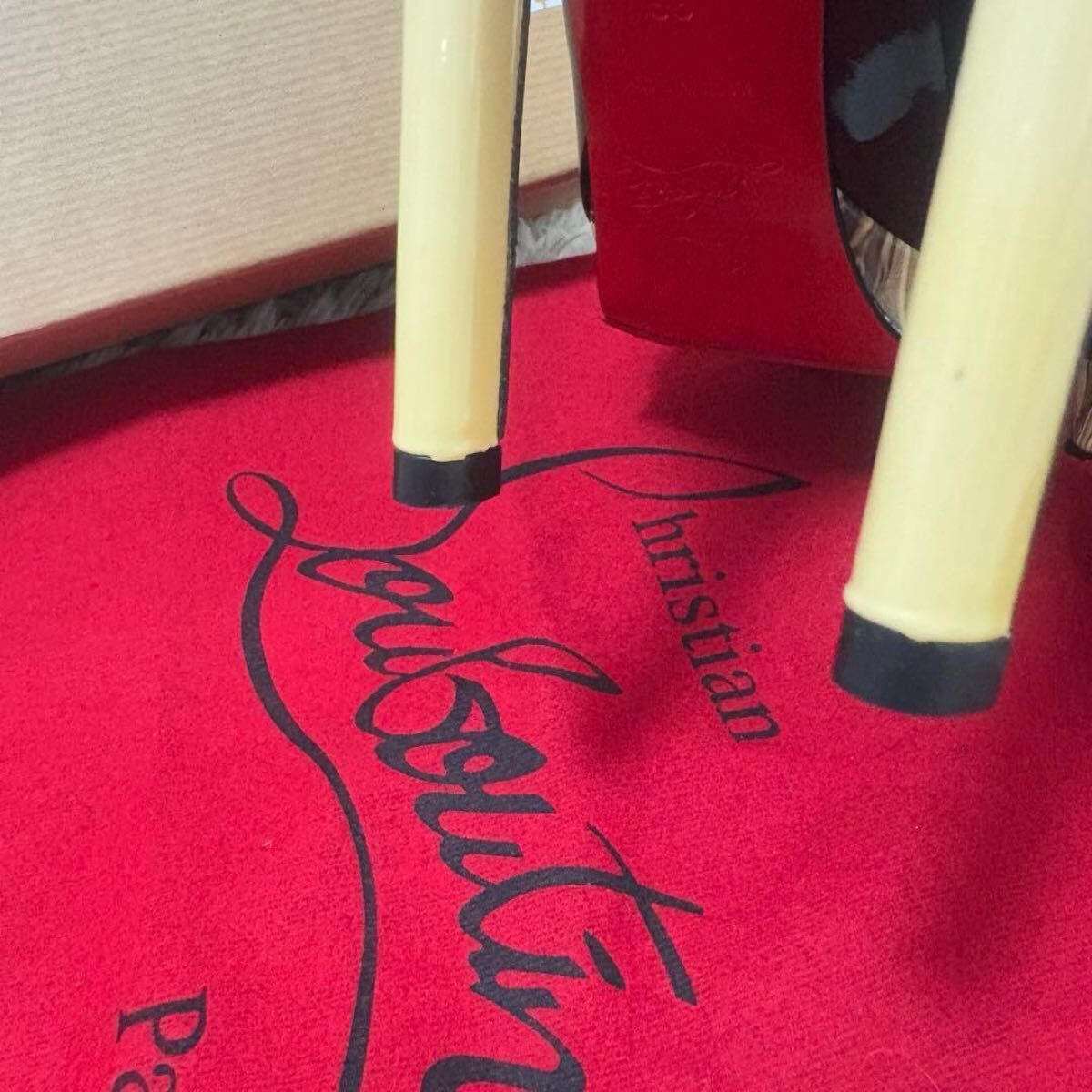 希少ルブタン ピガールプラトー 120 BK ヒールパンプス パテントレザー_画像7