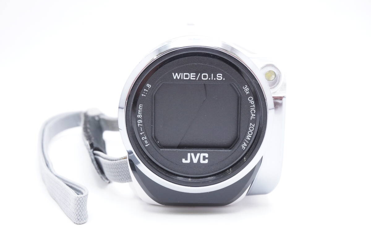 ▽JVC ジェーブイシー Everio GZ-E565-w デジタルビデオカメラ (バッテリー・取説・元箱付)_画像2