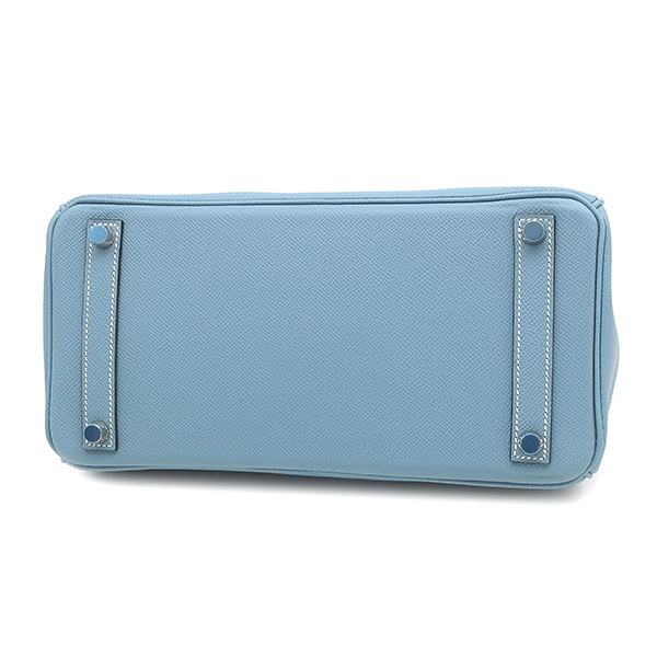 エルメス ハンドバッグ オータクロア28 ヴォーエプソン ブルー 水色_画像3