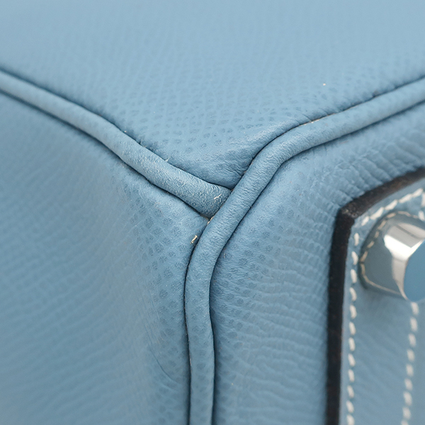 エルメス ハンドバッグ オータクロア28 ヴォーエプソン ブルー 水色_画像4