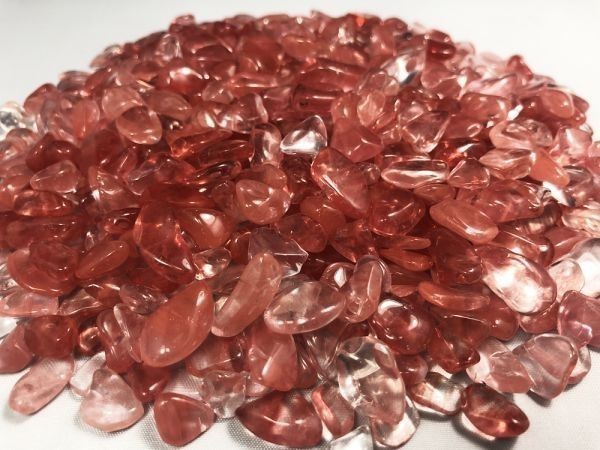 浄化 さざれ 高品質 風水 装飾 水タンク 500g 天然石 パワーストーン 3-6mm 赤水晶 レッドクリスタル Red crystal 人造石_画像5