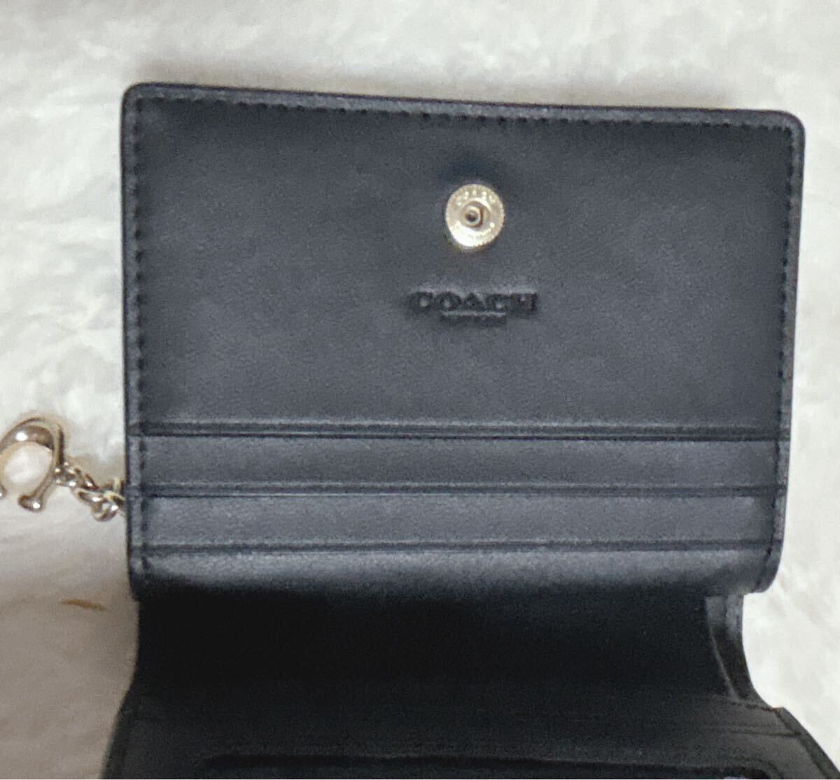 コーチ アウトレット 二つ折り財布 シグネチャー ミニ財布 レディース COACH FC3309 FC7295 SNAP WALLET SIGNATUREカラー PVC ウォレット_画像7