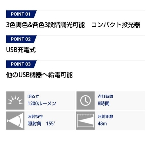 GZ-316 USB заряжающийся прожекторное освещение 1200 люмен ④