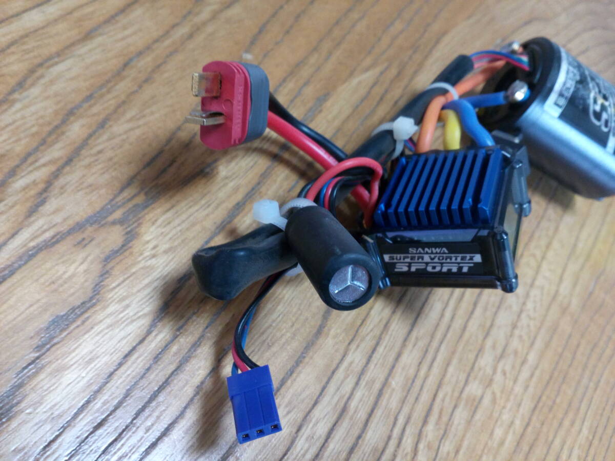  Sanwa производства SUPER VORTEX SPORT бесщеточный усилитель оригинальная коробка инструкция есть + Tamiya производства TBLM-02S бесщеточный motor комплект 