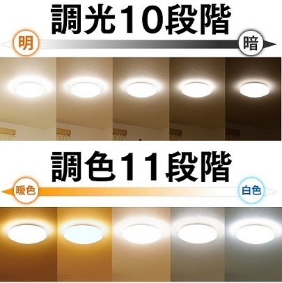 12畳用 調光/調色 アイリスオーヤマ LEDシーリングライト リモコン付属_画像2