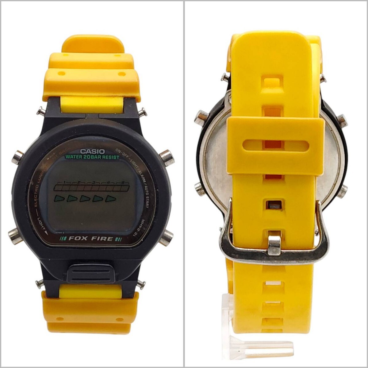 S-00205 CASIO G-SHOCK DW-8800B FOX FIRE II 1199 モジュール イエロー カシオ Gショック 部品欠損 動作未確認 02_画像2