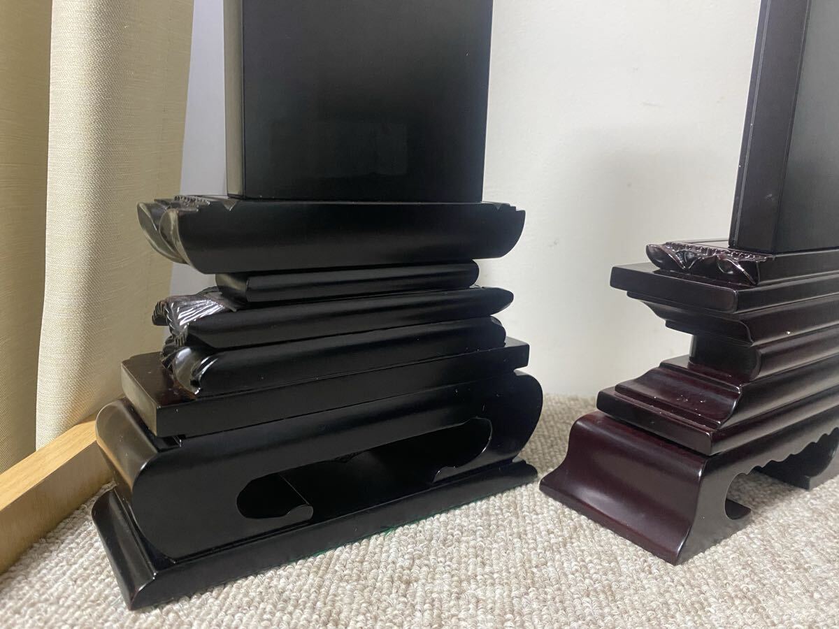  мемориальная табличка ( предметы для домашнего буддийского алтаря ) фиолетовый .( черное дерево ) karaki мемориальная табличка ( высококлассный мемориальная табличка ) прекращение деятельности предметы для домашнего буддийского алтаря из магазина ( текущее состояние лот )