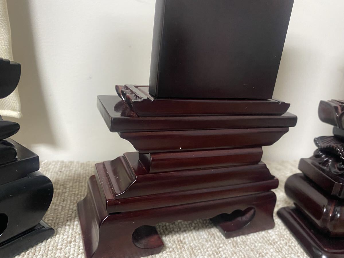  мемориальная табличка ( предметы для домашнего буддийского алтаря ) фиолетовый .( черное дерево ) karaki мемориальная табличка ( высококлассный мемориальная табличка ) прекращение деятельности предметы для домашнего буддийского алтаря из магазина ( текущее состояние лот )