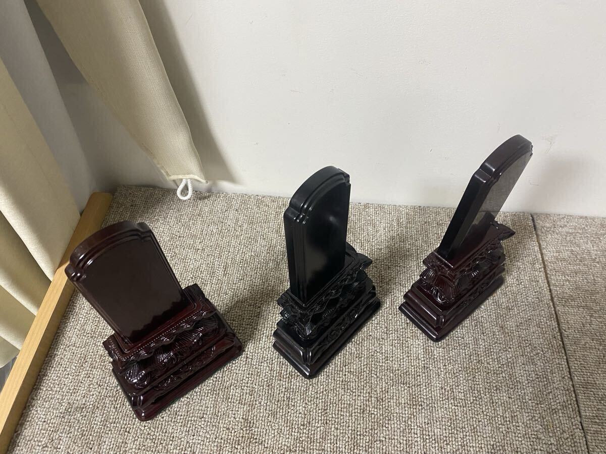  мемориальная табличка ( предметы для домашнего буддийского алтаря ) фиолетовый .( черное дерево ) karaki мемориальная табличка ( высококлассный мемориальная табличка ) прекращение деятельности предметы для домашнего буддийского алтаря из магазина ( текущее состояние лот )④