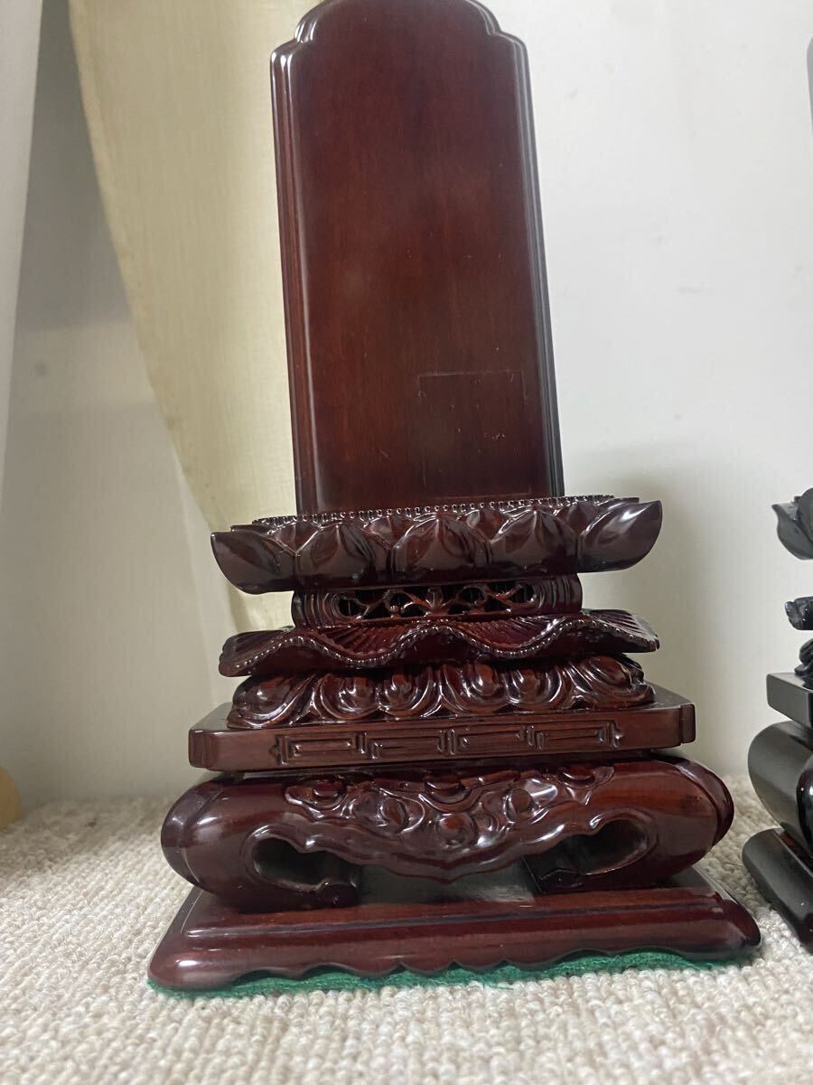  мемориальная табличка ( предметы для домашнего буддийского алтаря ) фиолетовый .( черное дерево ) karaki мемориальная табличка ( высококлассный мемориальная табличка ) прекращение деятельности предметы для домашнего буддийского алтаря из магазина ( текущее состояние лот )④