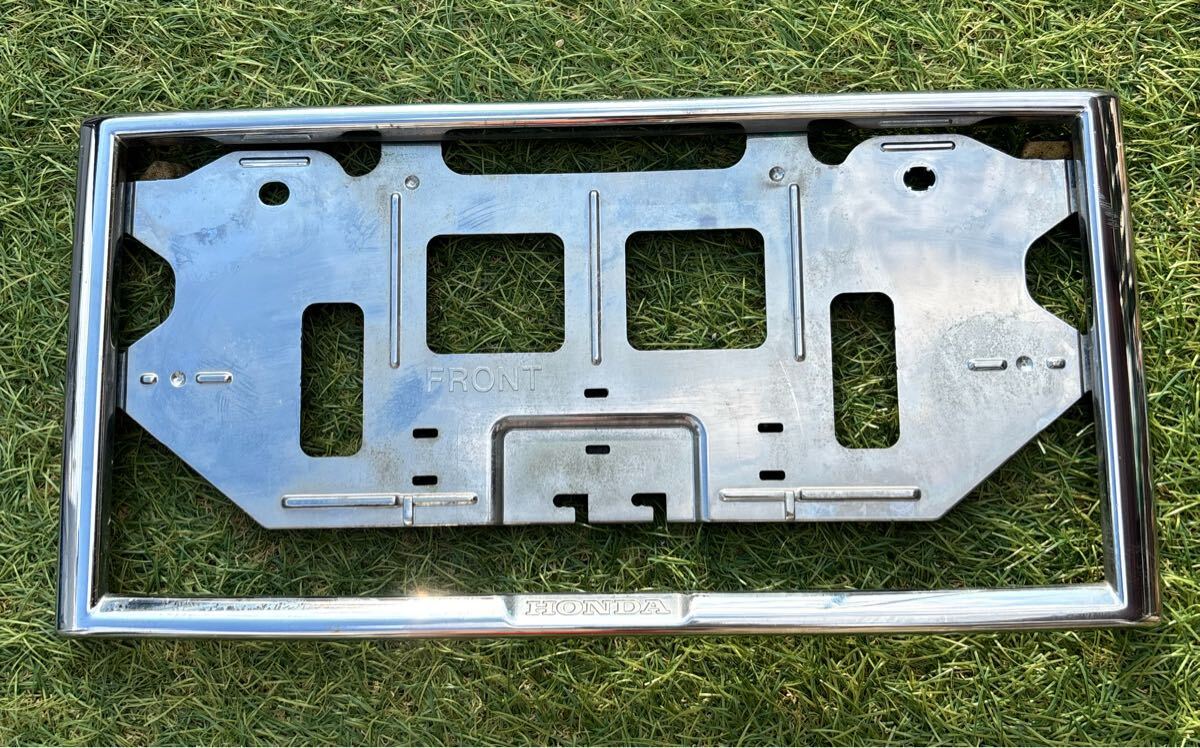 ホンダ　honda ナンバーフレーム　メッキタイプ　純正　前後セット　格安_画像2