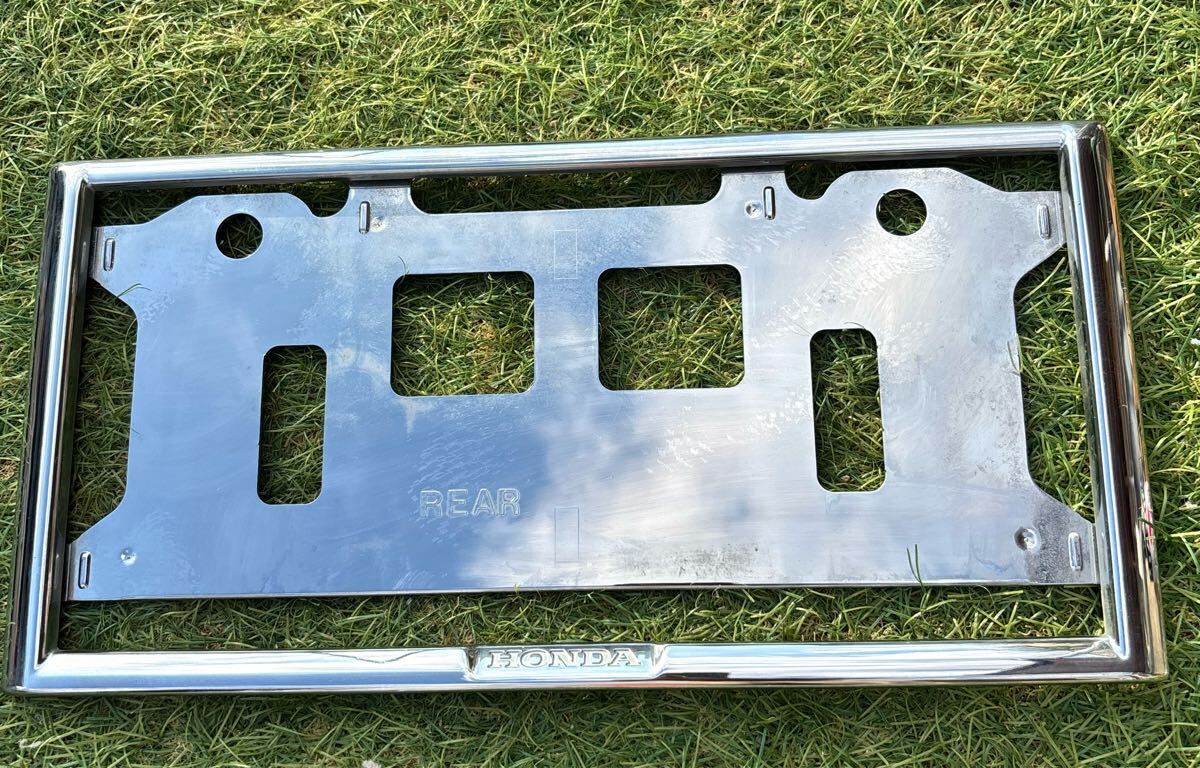 ホンダ　honda ナンバーフレーム　メッキタイプ　純正　前後セット　格安_画像3