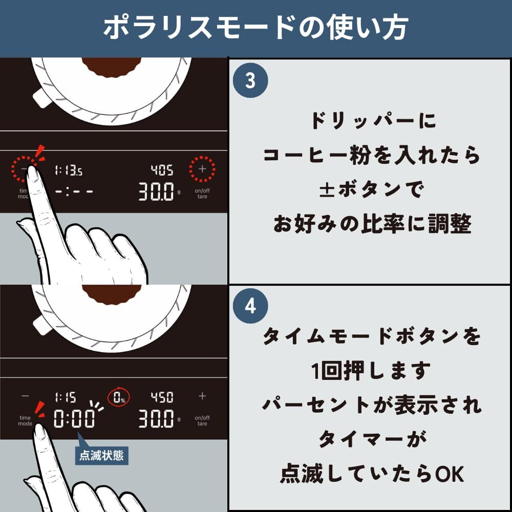 HARIO(ハリオ) コーヒースケール ポラリス ホワイト 計量 はかり 珈琲 プレゼント ギフト 贈り物 CST-2000-W_画像4