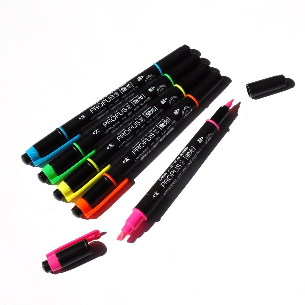 三菱鉛筆 蛍光ペン プロパス2 5色 PUS101TN5C_画像3