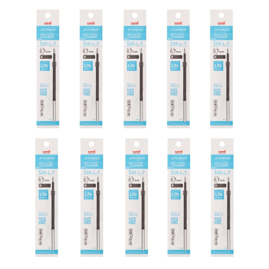 三菱鉛筆 ボールペン替芯 ジェットストリーム ライトタッチインク 0.7 黒 10本 SXRL7.24 10P_画像1
