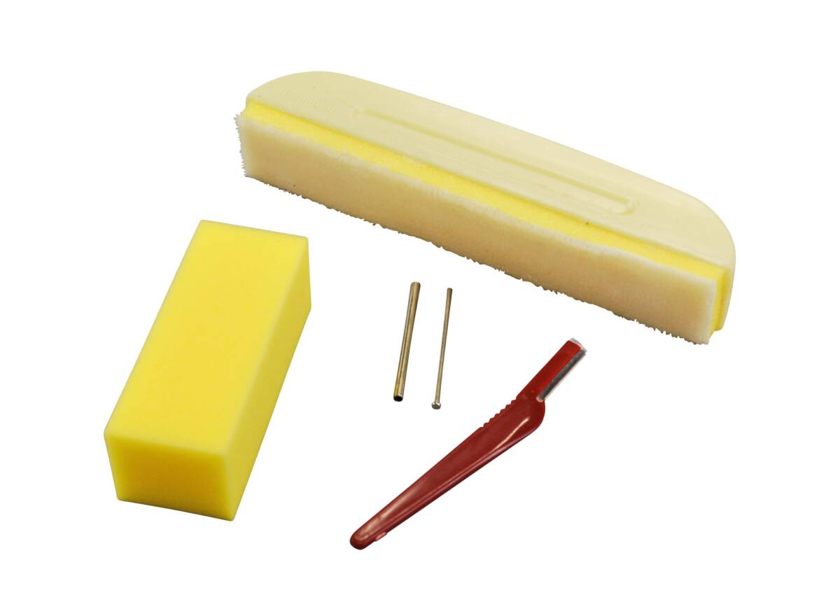 アサヒペン 襖紙用 再湿タイプ ふすま紙貼りセット No.941 再湿タイプのふすま紙を貼るのに必要な道具セット 4点セット 貼り道具セット_画像1