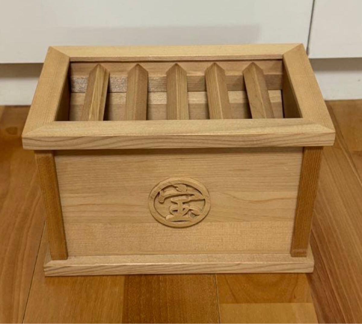 国産 さい銭箱 貯金箱 格子タイプ_画像3