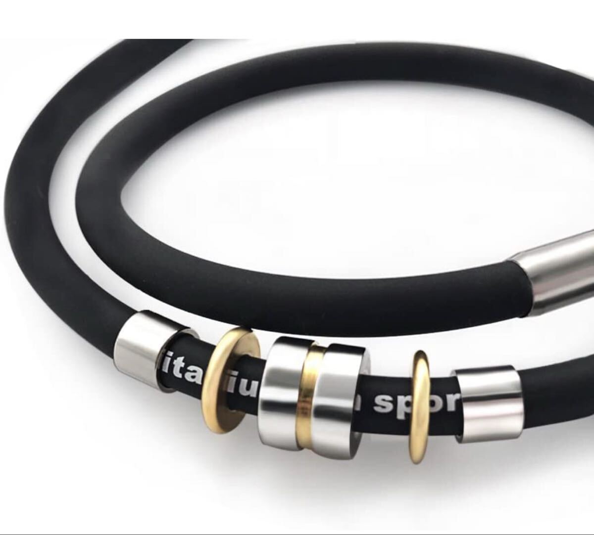 ネックレス シリコン ゲルマニウム 磁気ジョイント ステンレス ファッション_画像1