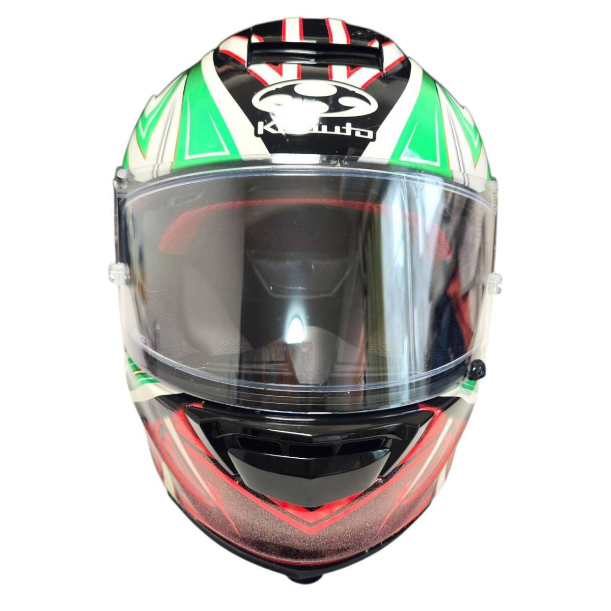 OGK kabuto RT-33 ライムグリーン/オレンジ　Lサイズ_画像2