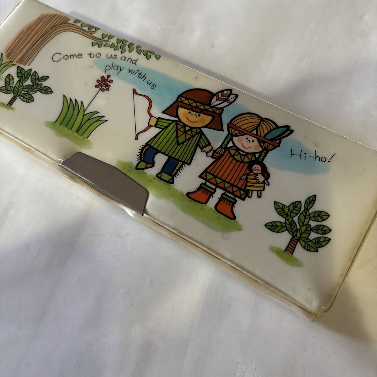 当時物 昭和レトロ 筆箱 デッドストック　パイロット製　インディアン　下町文房具屋さん閉店処分 ペンケース_画像1