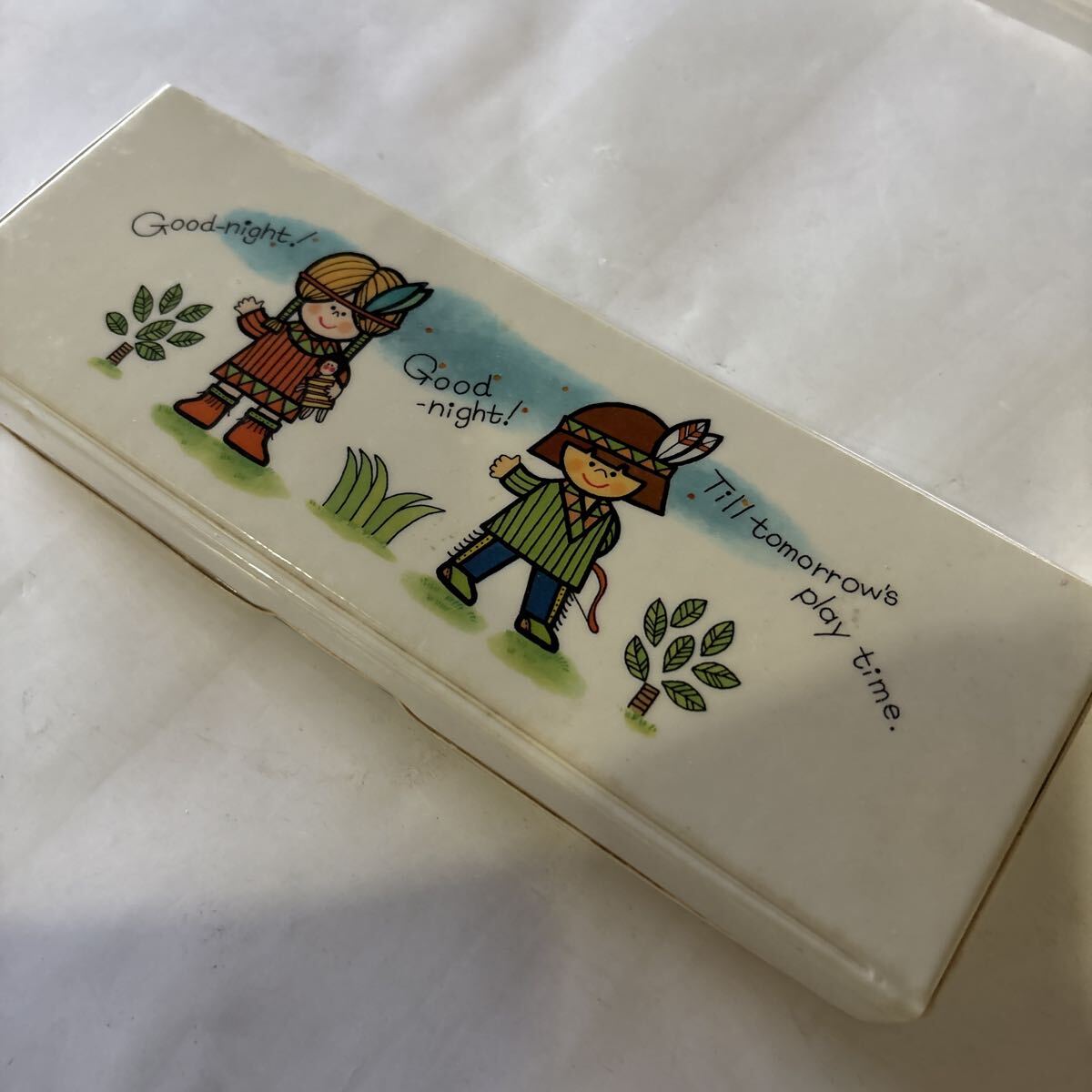 当時物 昭和レトロ 筆箱 デッドストック　パイロット製　インディアン　下町文房具屋さん閉店処分 ペンケース_画像3