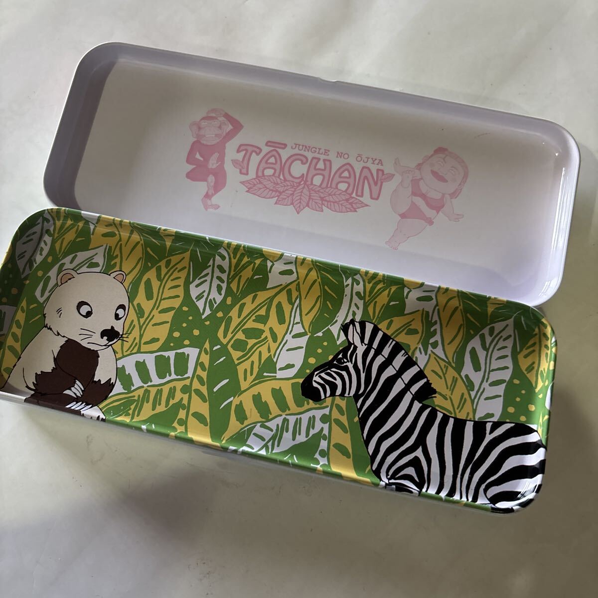 ジャングルの王者　ターちゃん　 筆箱 缶ペンケース 当時物 カンペン 昭和レトロ 文房具　レア漫画_画像2