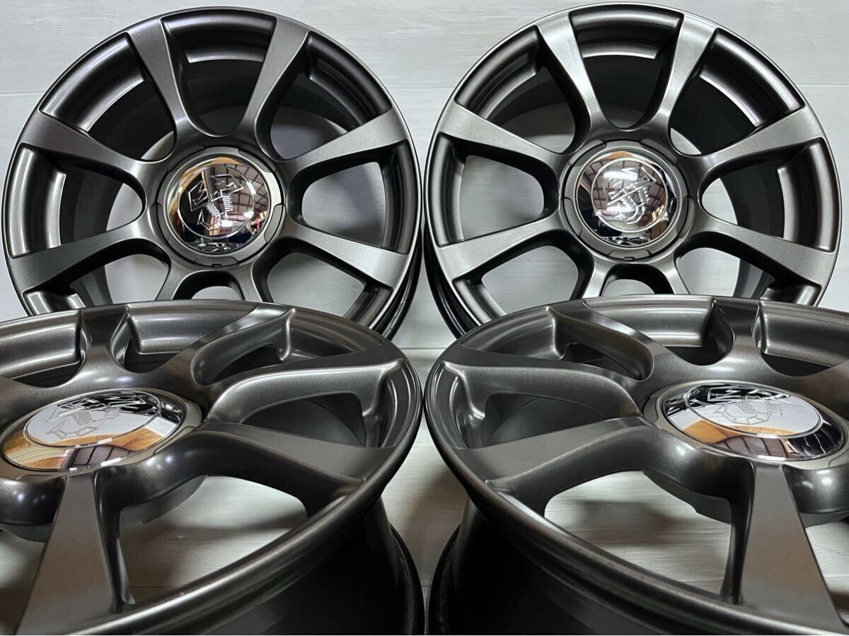 美品!センターキャップ付★アバルト 595 純正 8スポーク★PCD98 6.5J+35★ABARTH FIAT フィアット 500 500C 500S チンクエチェント プント_画像1