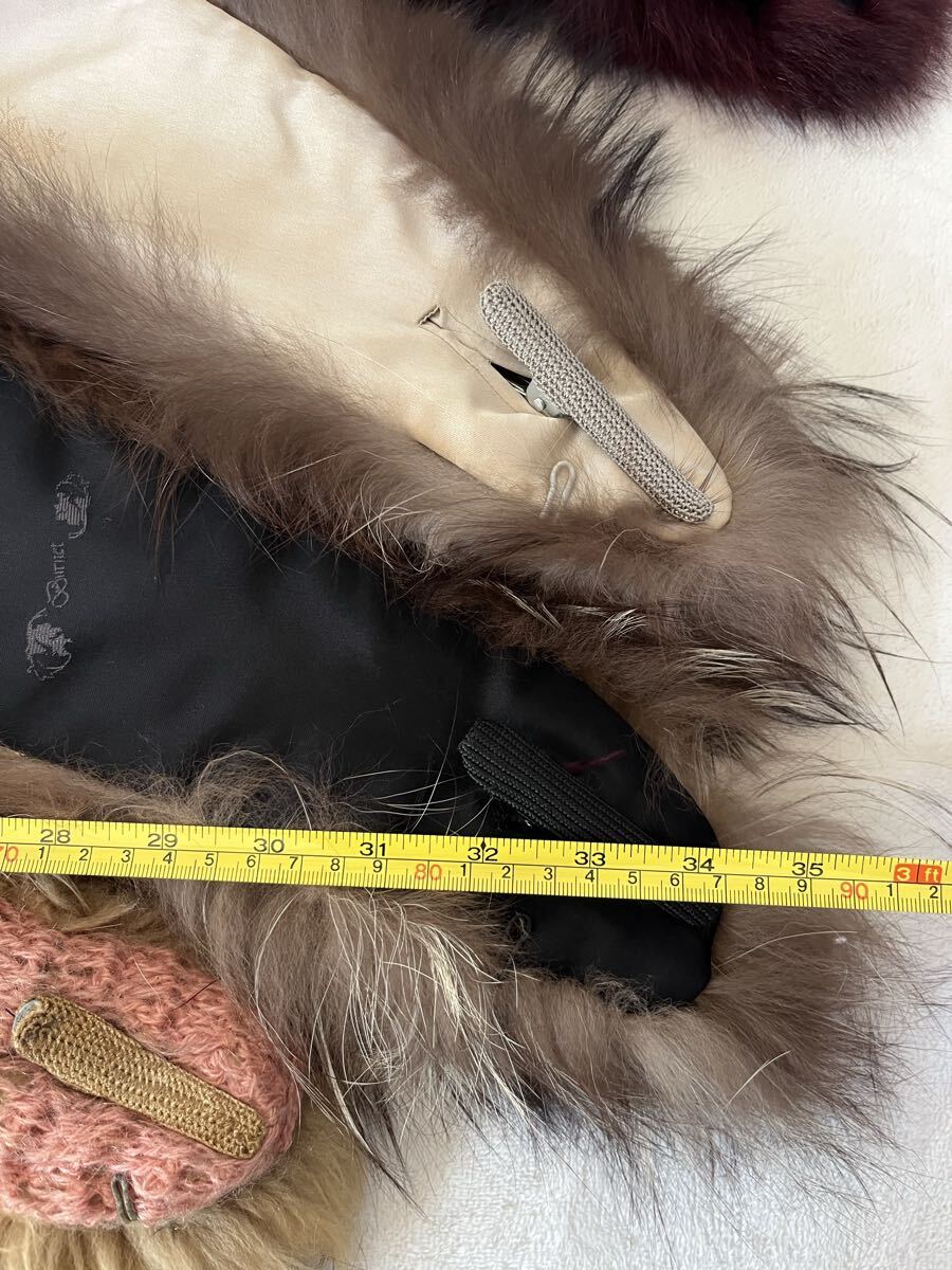 ファー ショール 他 まとめ リアルファー 毛皮 フォックス ミンク 羽毛 マフラー ジャンク 襟巻 ティペット_画像8