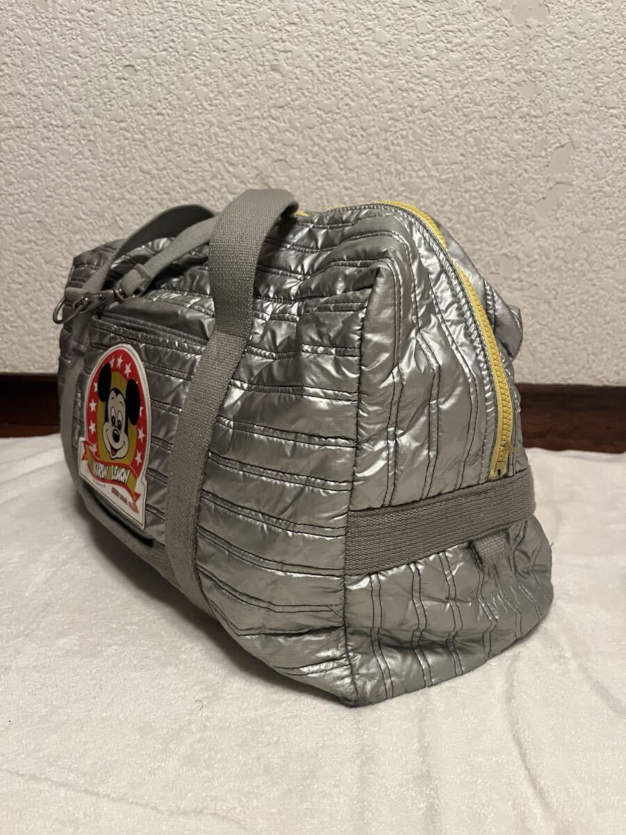 レア ボストンバッグ ミッキーマウス キリン レモン KIRIN Disney 当時物 ディズニー ショルダーバッグ レトロ 昭和 コレクション バッグ_画像2