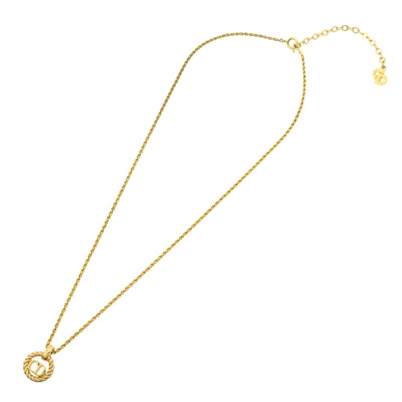 ◆ 送料無料 ◆ クリスチャンディオール / Christian Dior ◆ CDロゴ ネックレス サークル GP ゴールド メッキ 約44cm_画像7