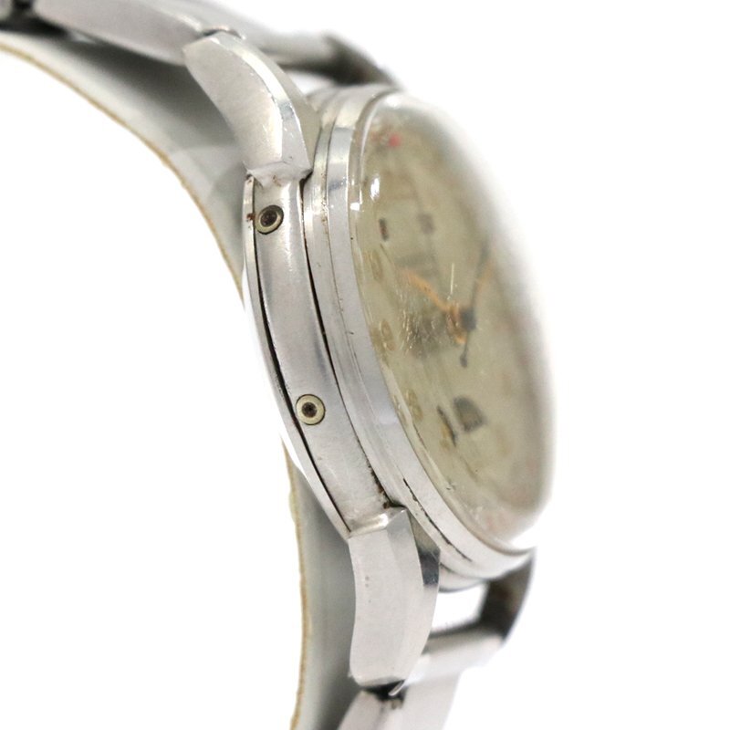 ◆ 送料無料 ◆ ORATOR / オレーター ◆ トリプルカレンダー ムーンフェイズ 腕時計 手巻き ステンレス シルバー文字盤 稼動品 社外ベルト_画像3