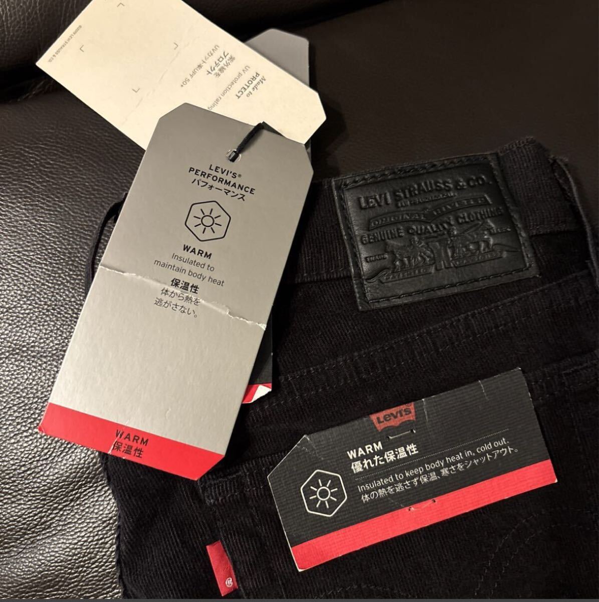 未使用　LEVI'S PREMIUM 暖パン(WARM) コーデュロイ 黒　レディース_画像3