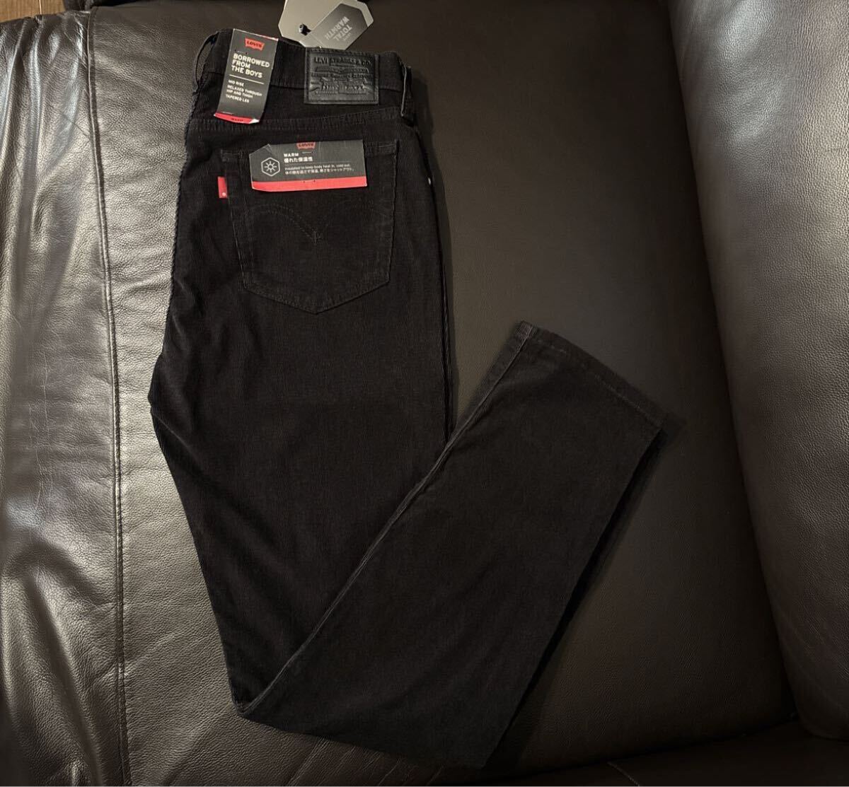 未使用　LEVI'S PREMIUM 暖パン(WARM) コーデュロイ 黒　レディース_画像1