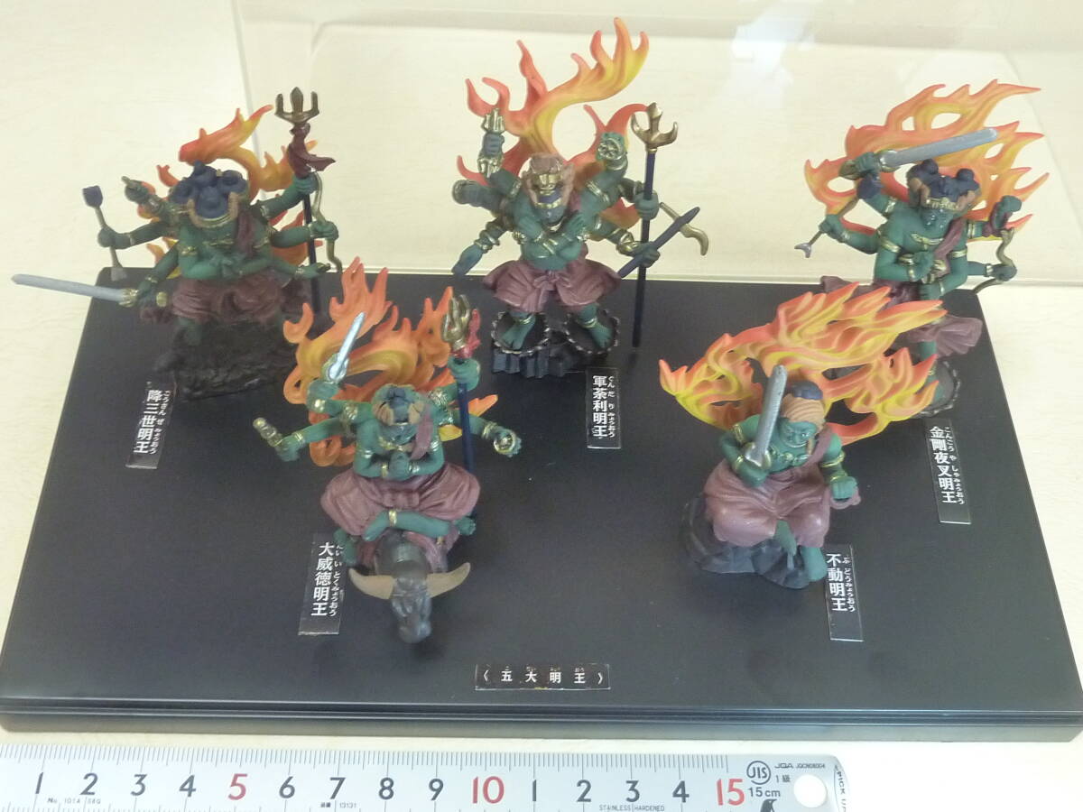 五大明王5種セット クリアケース付■仏像不動明王/降三世明王/軍荼利明王/大威徳明王/金剛夜叉明王■カバヤ世界の神話仏教神話編フィギュア_画像1