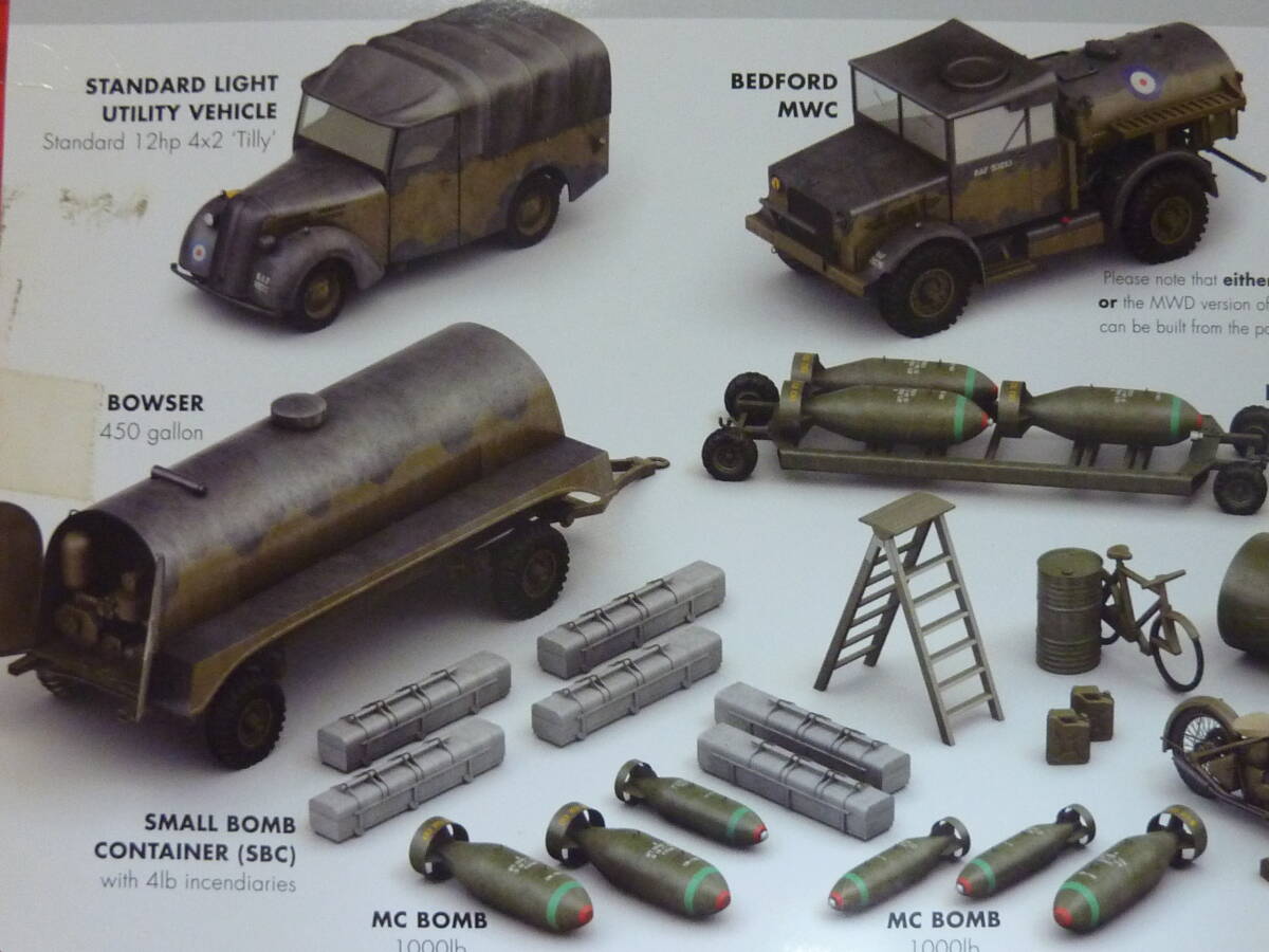 1/72イギリス空軍 爆撃機補給車両セット■ベドフォード給油車/トラック/牽引トラクター/バイク/トローリーRAF ROMBER RE-SUPPLY SET AIRFIX_画像4