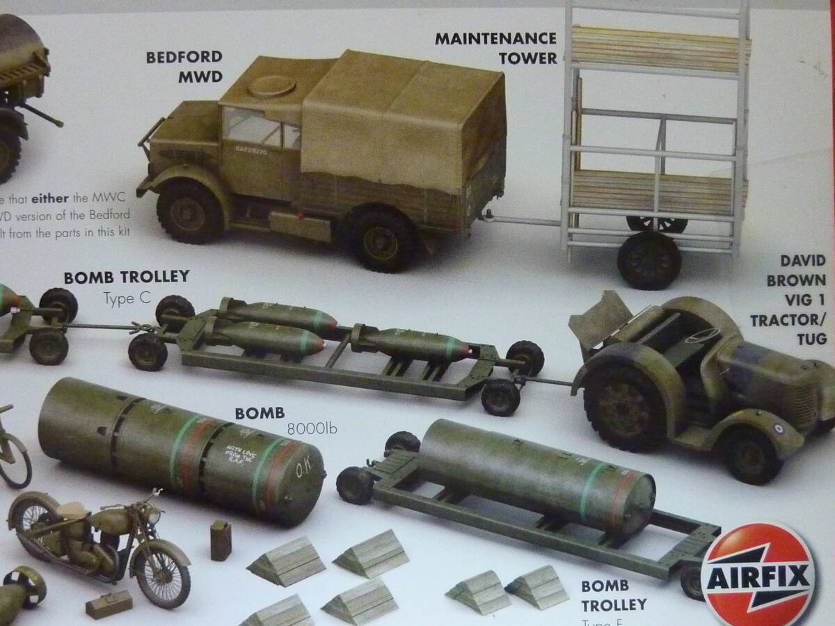 1/72イギリス空軍 爆撃機補給車両セット■ベドフォード給油車/トラック/牽引トラクター/バイク/トローリーRAF ROMBER RE-SUPPLY SET AIRFIX_画像5
