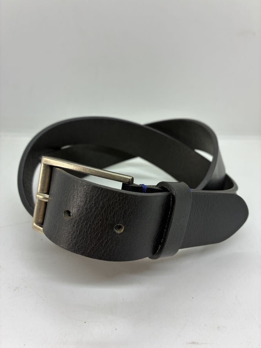 イタリア製 レザー　ベルト　ブラック　一枚革_画像1