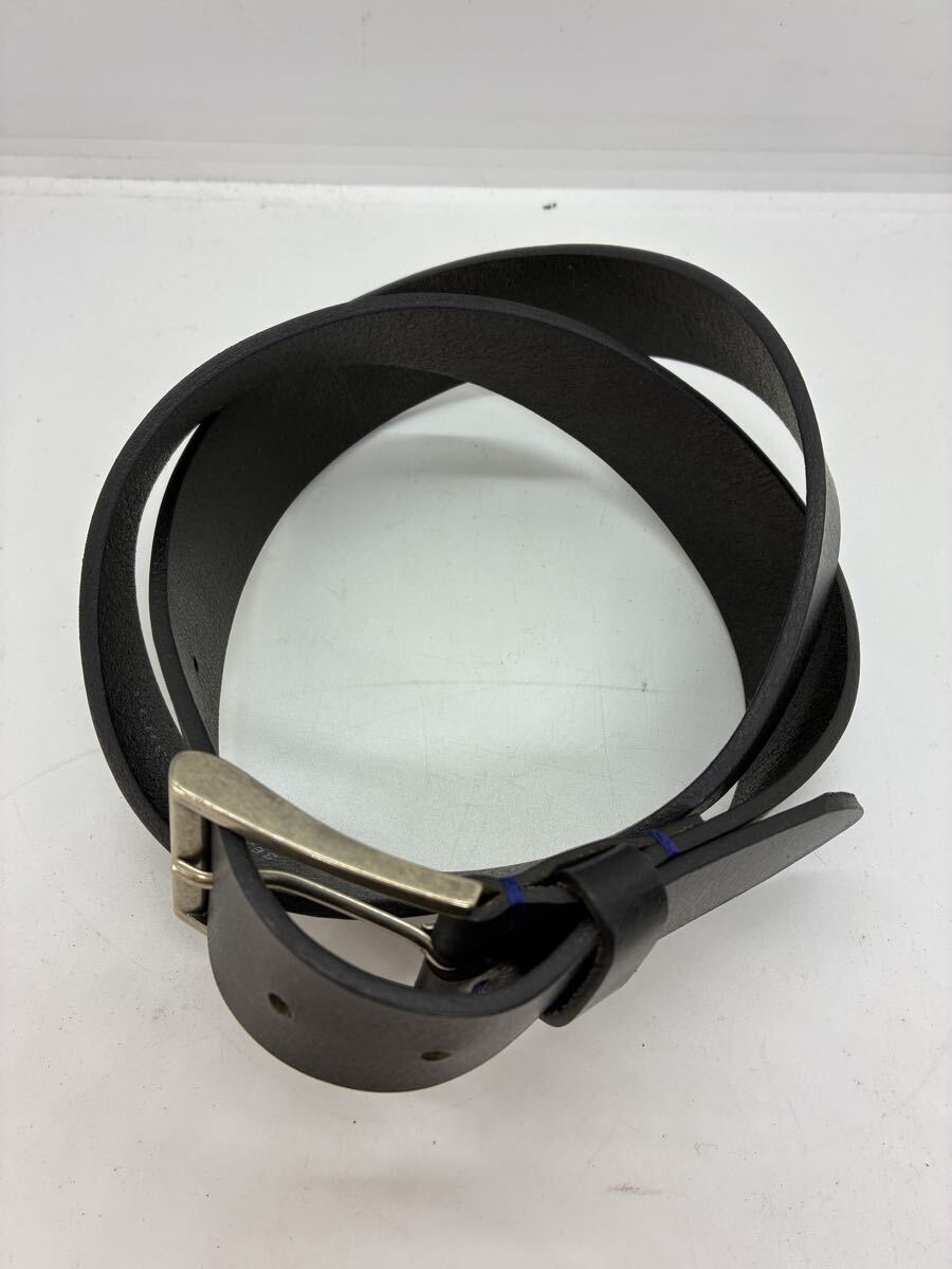 イタリア製 レザー　ベルト　ブラック　一枚革_画像2