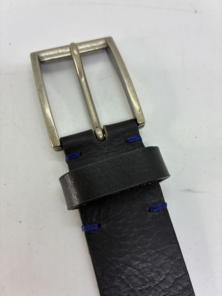 イタリア製 レザー　ベルト　ブラック　一枚革_画像3