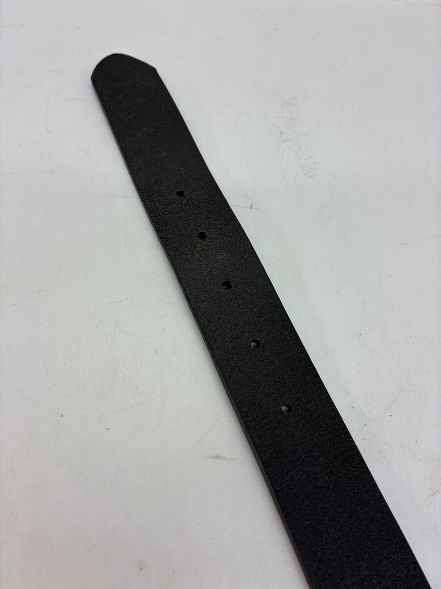 イタリア製 レザー　ベルト　ブラック　一枚革_画像6