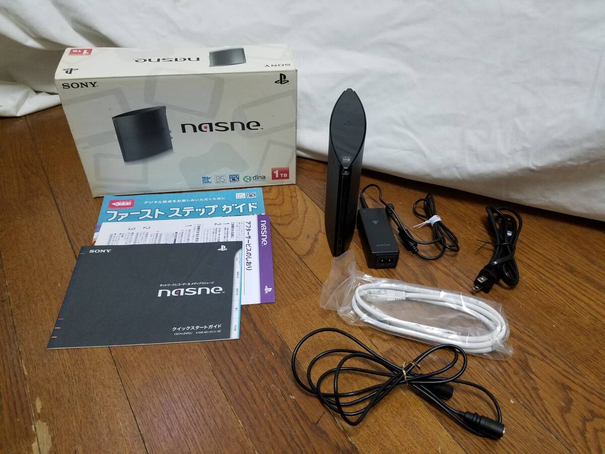 【PC周辺機器】 SONY nasne ナスネ HDDレコーダー 1TB CECH-ZNR2J 通電確認済み_画像1