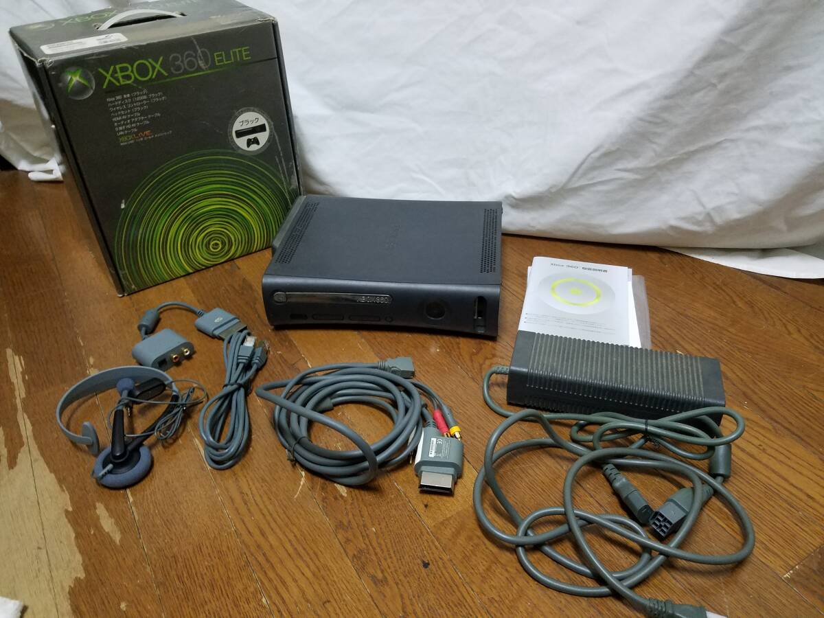 【おもちゃ】 XBOX 360 E CONSOLE 本体 ブラック (箱付き欠品有り）　簡易動作確認済み_画像1