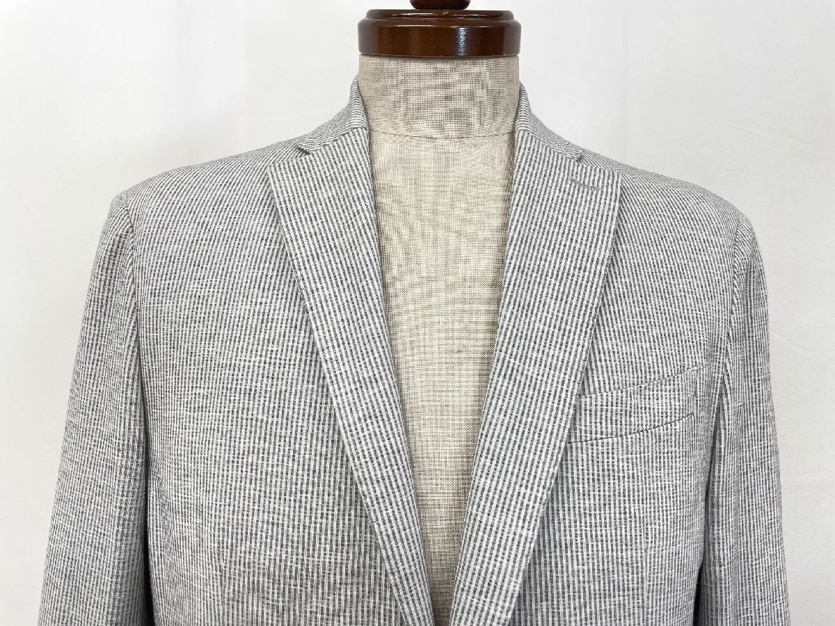 【インターメッツォ INTERMEZZO】2400207045-93 2ボタン シアサッカー生地 スーツ (メンズ) sizeL/78 ライトグレー系 ◇35RMS2774◇_画像2