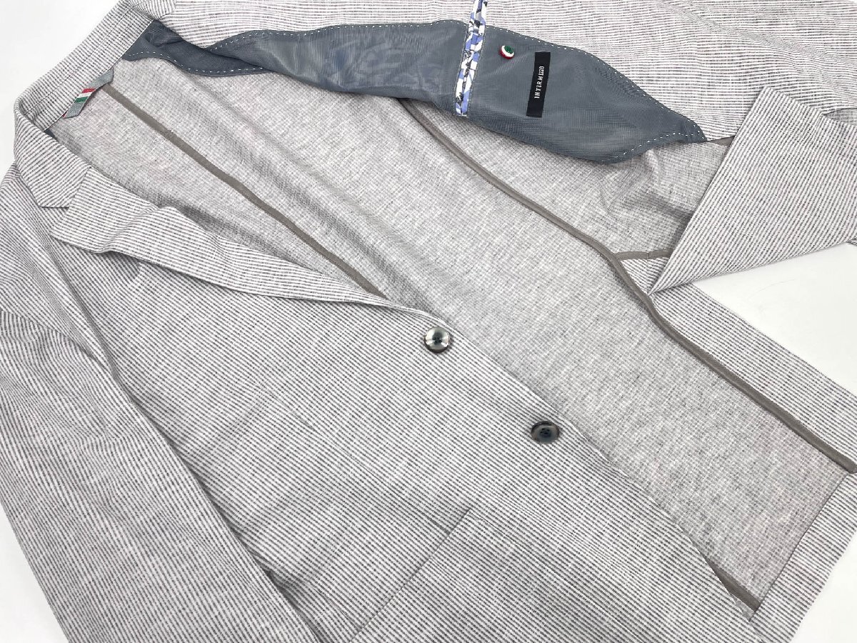 【インターメッツォ INTERMEZZO】2400207045-93 2ボタン シアサッカー生地 スーツ (メンズ) sizeL/78 ライトグレー系 ◇35RMS2774◇_画像7