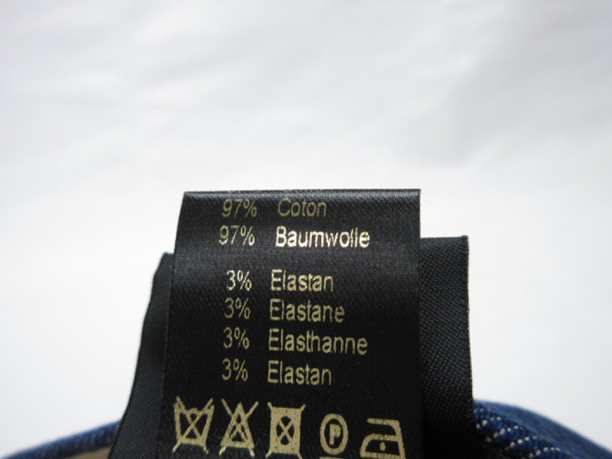 超美品【Borsalino ボルサリーノ】 ブランド金具 コットンデニムキャップ 帽子 (メンズ) size58 インディゴブルー系 イタリア製 ◇33LE4014_画像9