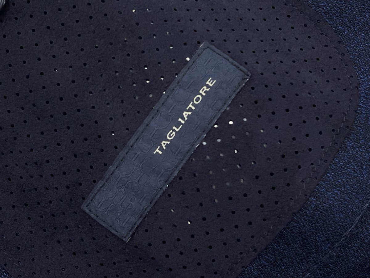 超美品【タリアトーレ TAGLIATORE】G-DAKAR22K リネン混 2ボタン アンコンジャケット (メンズ) 48/R ネイビー 織柄 イタリア製◇32MJ0914◇_画像7