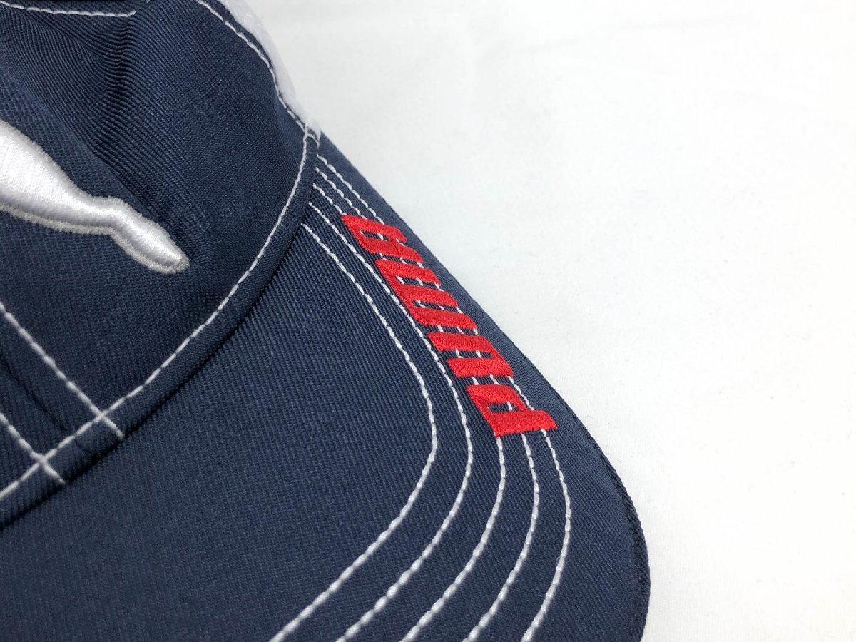 超美品【プーマ PUMA GOLF】 ロゴ刺繍 キャップ 帽子 (メンズ) sizeONE SIZE ネイビー×ホワイト ◇33LE4022◇_画像5